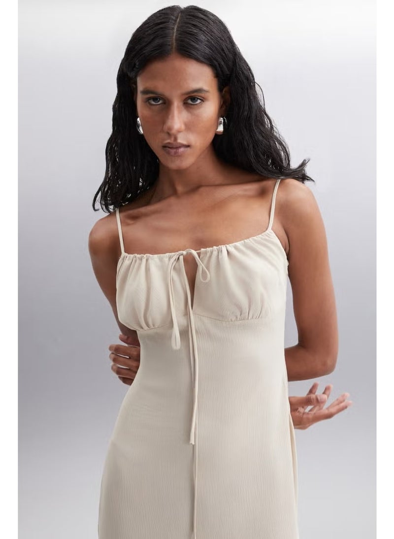 GRIMELANGE Ribbed Tie-Front Dress - Image 5